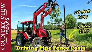 Tractor Sized Post Driver will speed up the Fencing process.  Plus Ducklings Hatch out.