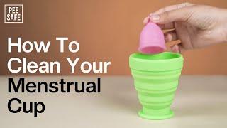 How to Sterilize a Menstrual Cup Using Pee Safe Sterilizing Container | Clean Menstrual Cup Anywhere