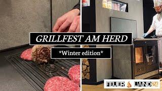 Grillfest im Winter auf der Küchenhexe Star 90 mit 13kW - Grillen, Backen, Kochen, und mehr am Herd