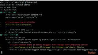 Conquering Git: Advanced Training Guide: Understand diff Format| packtpub.com