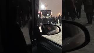 В Астане застрял Автобус на снегу