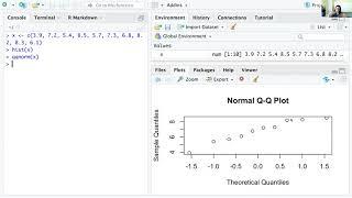 Constructing Histograms and Normal Probability (QQ) Plots in R/RStudio