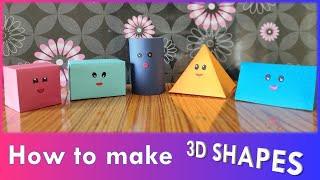ART N CRAFT/3D SHAPES/EASY MAKING STEP BY STEP#SRINIVASACADEMY