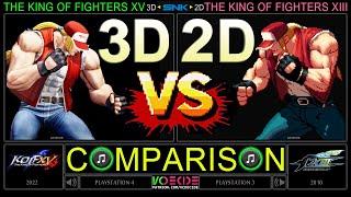[3D vs 2D] Character Comparison of The King of Fighters XV (vs KOF XIII) Side by Side | VCDECIDE