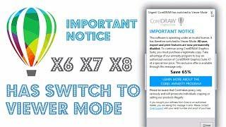 Fix Corel draw has switched to Viewer Mode X6 X7 X8 - Buy Legal Copy - Cannot Save,Export