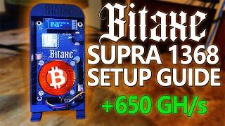Bitaxe Supra 1368 - Setup and Overclocking | Solo BITCOIN Miner 650 GH/s