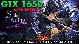 Solo Leveling: Arise - GTX 1650 Benchmark | Acer Nitro 5 Gaming Test | Ryzen 5 3550H