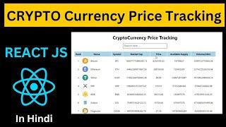 Crypto Currency Price Tracking App Using React JS | React JS Project | Crypto Price Tracker App