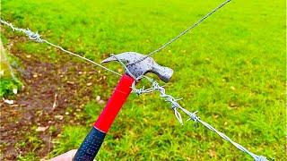 The Hammer Trick! Fix Fence in 2 Minutes - practical invention