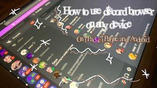  how to use discord browser/website on mobile (IOS and Android) | Discord Tutorial