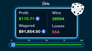 Best DICE WAGERING Strategy ON STAKE! ($100,000.00+ WAGERED) (2024)