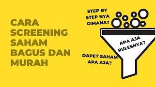 Cara Screening Saham Bagus