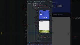 How to flutter finance dashboard app ui | flutter tutorial | flutter ui #shorts