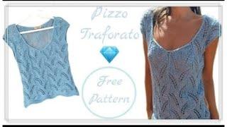 #Schema Pizzo traforato a #maglia