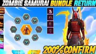 zombie samurai bundle return || samurai bundle return || zombie samurai free fire || samurai bundle