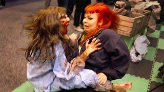 ZOMBIES ATTACK at Transworld Halloween Show | Scary Props, Puppets and Animatronics