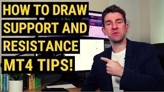 How to Draw Support and Resistance, MT4 Tips 