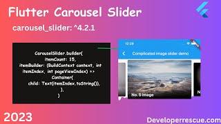 Flutter Carousel Slider Tutorial: Create Stunning Image Carousels with carousel_slider 4.2.1