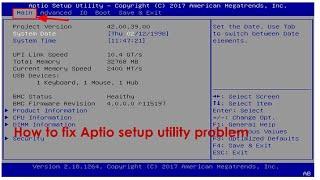 How to fix aptio setup utility windows 11,10,8,7 (05 methods) #windows10 #aptio