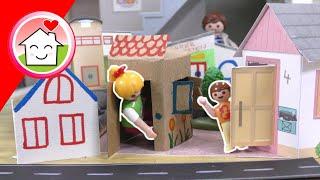 Playmobil Familie Hauser - Eine Stadt im Wohnzimmer - Geschichte mit Anna und Lena