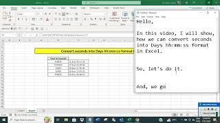 Convert seconds into Days hh:mm:ss format in Excel