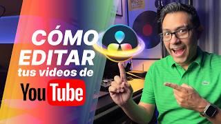 ¿Cómo EDITAR VIDEOS para YouTube? Usando DAVINCI RESOLVE; este TUTORIAL DE DAVINCI es PASO a PASO.