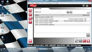 Delphi Ds150e - Skoda Octavia - ABS ESP - Real Time Data