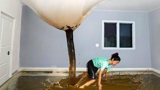 poop bubble flooded her house...