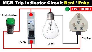 TRIP Indicator Circuit For MCB Real Or Fake | MCB trip indicator  @Electrical Technician