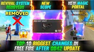 Top 10 Shocking Changes in Free Fire After Update  Free Fire India Ob42 | Free Fire V Badge