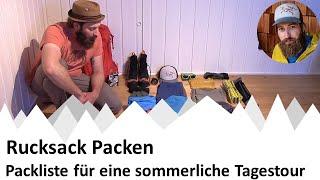 Outdoor-Wissen | Rucksack Packen | Packliste für eine sommerliche Tagestour