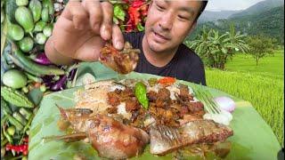 cooking and eating three different dishes in one video || enjoying the vibe of nature.