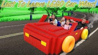 LAST to LEAVE Giant LEGO Race Car WINS Cute BABY Boy!!!