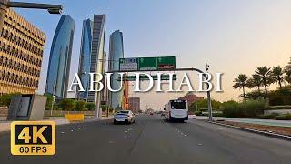  Abu Dhabi Driving Tour from Dubai Downtown, City and Vehicle Sounds - 4K 60 FPS