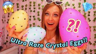 HATCHING 3 ULTRA RARE *CRYSTAL* MYSTERY SURPRISE EGGS!!TikTok Mystery Eggs | Rhia Official *ASMR*