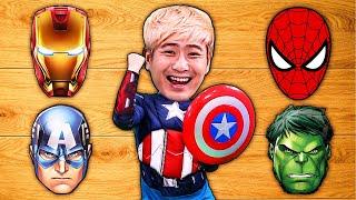 슈퍼히어로 스파이더맨 캡틴아메리카 얼굴 맞추기 Wrong Superheroes Puzzle