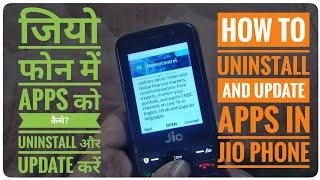 How to Uninstall and Update jio apps in Jio Phone easy and simple explain in Hindi Help&Tips #36