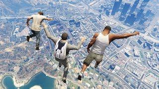 Epic Jumping Into Pool from the Highest Point in GTA 5 (Funny Moments)