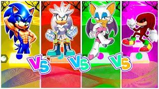 🟢 Muscular Sonic  Hyper Sonic  Rouge Sonic  Shadow Exe Sonic  Tiles Hop EDM Rush