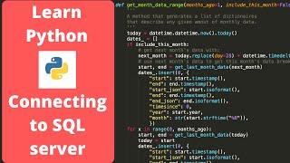Connecting to SQL Server with Python - Python programming for beginners