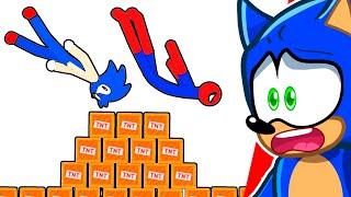 The FUNNIEST Sonic VS Spiderman Obstacle Ragdolls