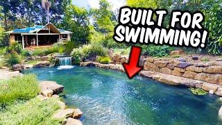 Natural SWIMMING Pool/Pond with Aquarium Fish