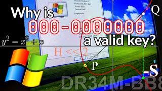 Why is 000-0000000 a valid Windows XP key?