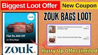 Zouk bags Biggest Loot Today Zouk Brand Bags at Just ₹199 🫶 New Paytm Coupon Code #LootOffer"