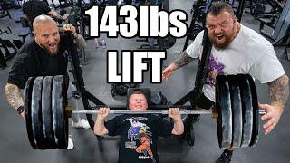 11yr Old BENCH Press 143LBS - 65KG | ft. Eddie Hall