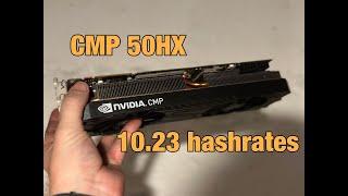 nVidia CMP 50HX hashrate testing - october 2023