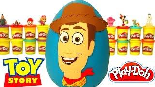 Huevo Sorpresa Gigante de Woody de Toy Story en Español de Plastilina Play Doh