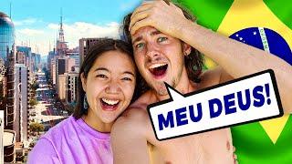 Foreigners Speaking ONLY Portuguese for 24 HOURS in BRAZIL! 