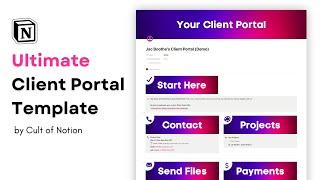 Ultimate Client Portal Notion Template Promo || 2023