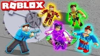 1 COP vs. 4 SUPER VILLAINS! (Roblox Mad City Roleplay)